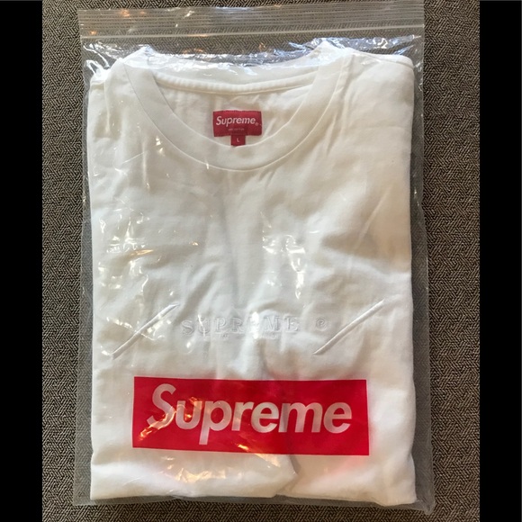 Supreme Other - Supreme embroidered men’s white t-shirt